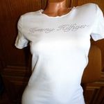 TOMMY HILFIGER FEHÉR, STRASSZOS, PAMUT FELSŐ S fotó
