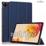 Notesz / mappa tok - SÖTÉTKÉK - oldalra nyíló flip cover, TRIFOLD asztali tartó funkciós, mágnese... fotó