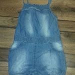 Kék farmer kinézetű playsuit, DopoDopo, 86-92 fotó