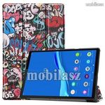 Lenovo Tab M10 Plus (TB-X606F), Tablet tok, Trifold flip, graffiti mintás fotó