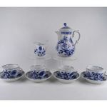 1V657 Régi négy személyes kék fehér Hutschenreuther porcelán teás készlet Meisseni hatású fotó