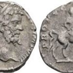 Septimius Severus 193-211 Denar, Profectio, Római Birodalom fotó