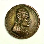 IV. MIKLÓS PÁPA (1227-1292) VATIKÁN XIX. SZÁZADI BRONZ EMLÉKÉREM ! RITKA ! fotó