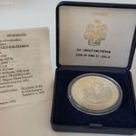 1992 Szent László EZÜST (0.925) Emlékérem - Szentté Avatásának 800. Évforduló EREDETI DOBOZ + CERTI! fotó