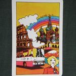 Kártyanaptár, Volán vállalat, Budapest, grafikai, Ikarus autóbusz, 1973 (1) fotó