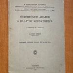 1929 Laczkó Dezső: Őstörténeti adatok a Balaton környékéről. - RITKASÁG fotó