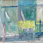 Ballagó Imre (1915 - 1997) Balatonpart c.Képcsarnokos olajfestménye EREDETI GARANCIÁVAL fotó