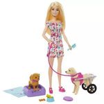 Mattel Barbie Szőke hajú Barbie baba kerekesszékes kutyussal (HTK37) (HTK37) fotó