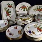 ROYAL WORCESTER GYÜMÖLCS MINTÁS PORCELÁN ÉTKÉSZLET 6 SZEMÉLYRE X fotó