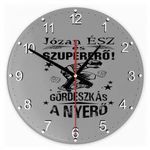 Gördeszkás a nyerő kör alakú üvegóra falióra fotó