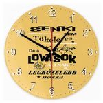 Tökéletes lovas 2 kör alakú üvegóra falióra fotó