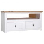 fehér tömör fenyőfa sarok TV-szekrény 93 x 49 x 49 cm fotó