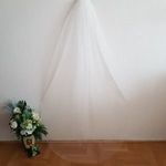 1 rétegű, szegetlen szélű, EKRÜ, 2 méteres menyasszonyi fátyol (29.2) fotó