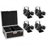 EUROLITE Set 4x AKKU THA-20PC TRC Theater-Spot bk + Case fotó