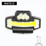 5LED+COB fejlámpa USB újratölthető 5 üzemmódú vízálló W685-5 fotó