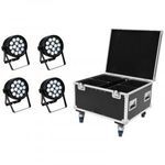 EUROLITE Set 4x AKKU IP PAR 14 HCL QuickDMX + Case fotó