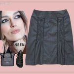 JENSEN WOMEN szürke MIKORO-KOCKÁS csinos A-vonalú dán pamutvászon SZOKNYA ~40 fotó