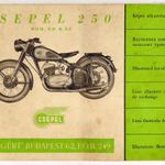Motor -- CSEPEL 250 Mod. ED + EF. Képes alkatrészjegyzék. [1952] fotó