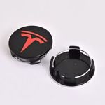 Új Tesla 56mm 4db Felni Alufelni Kupak Közép Felnikupak Felniközép Porvédő Sapka Embléma Jel Szürke fotó