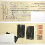 Privát váltó 150 000 K, 2x40 (1903) és 1x20 K (1914) illetékbélyeggel. fotó
