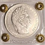 1832-es Francia 5 Franc ezüst érme – Louis-Philippe I fotó