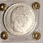 1841 W Francia 5 Frank ezüst érme – Louis-Philippe I – Lille fotó