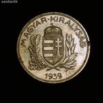 1939 GYÖNYÖRŰ KORABELI EZÜST 1 PENGŐ !!! fotó