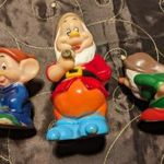 3 db vintage-régi retro törpe, gumi törpe játék, sípolósak. fotó