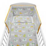 3-részes ágyneműhuzat New Baby 100/135 cm lama szürke-mustárszín fotó