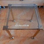 60x60-as f&edot;m-üveg dohányzòasztal fotó