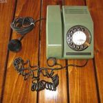 Régi zöld tárcsás telefon CB811 Mechanikai Művek 1988 fotó