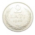 Lettország, 2 lati 1926 EF+, 10g835 fotó
