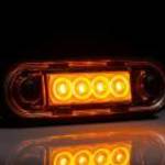SÁRGA LED helyzetjelző 84x28mm 12/24V VÍZTISZTA - TruckerShop fotó