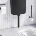 vidaXL fekete WC-tartály alsó vízbemenettel 3/6 liter fotó