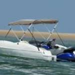 vidaXL háromágú bimini tető oldalfalakkal 183 x (154-167) x 137 cm fotó