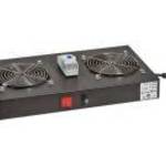 Legrand Rackszekrény ventilátor 19" - 2 ventilátor , termosztát, 160m3/óra, Fekete (Linkeo fali rack fotó