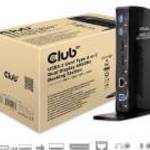 Club 3D Notebook Dokkoló - CSV-1460 (4K60HZ DUAL DISPLAY, 3.1 USB-A to 2x DP, 6x USB3.2, RJ45, 3.5 J fotó