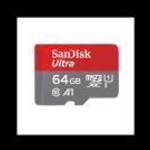 SanDisk MicroSD kártya - 64GB Ultra Android (140MB/s, Class 10 UHS-I, A1) + adapter - SANDISK fotó