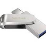 SanDisk Pendrive - 64GB Dual Drive Luxe (150MB/s, Type-C, USB 3.1 Gen 1, ezüst) - SANDISK fotó