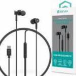 Devia Smart Series M1 Metal In-Ear sztereó fülhallgató - Type-C - fekete fotó