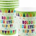 Boldog szülinapot papír pohár 6 darabos - 250 ml fotó