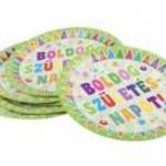 Boldog szülinapot papírtányér 6 darabos - 23 cm fotó