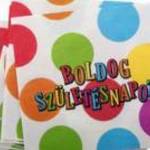 Boldog születésnapot szalvéta 16 darabos - 33 cm fotó