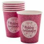 Szülinapi papír pohár 6 darabos - 250 ml, pink fotó