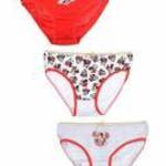 Disney Minnie Faces gyerek fehérnemű, bugyi 3 darab/csomag 3 - 8 év / 98 - 128 cm fotó