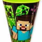 Minecraft lime zöld műanyag pohár 430 ml fotó