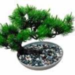 Ovális Bonsai cserép mesterséges növénnyel – 24x14x20 cm, modern otthoni kiegészítő fotó