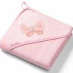 BabyOno fürdőlepedő kapucnis bambusz 100x100cm rózsaszín lepke 346/04 fotó