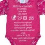 Feliratos rövid ujjú baba body fotó