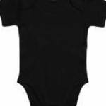 Bébi rövid ujjú kezeslábas BabyBugz Baby Bodysuit 6-12, Fekete fotó